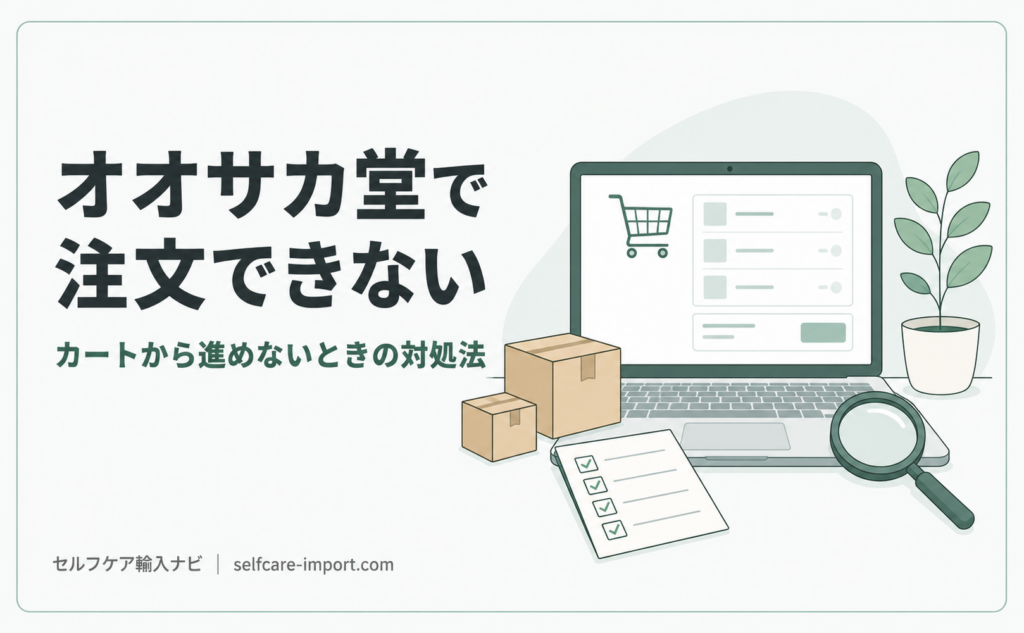 オオサカ堂で注文できない原因と対処法｜カートから進めないとき