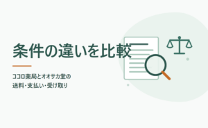ココロ薬局とオオサカ堂を比較｜送料・支払い・受け取りの違い