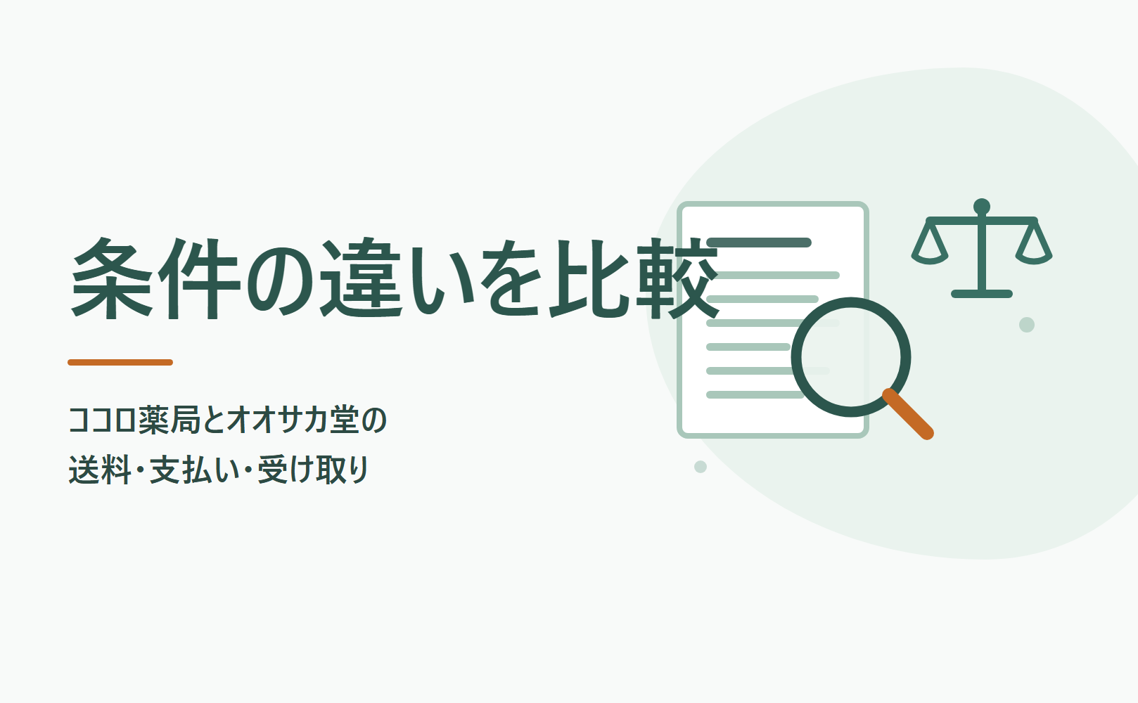 ココロ薬局とオオサカ堂を比較|送料・支払い・受け取りの違い