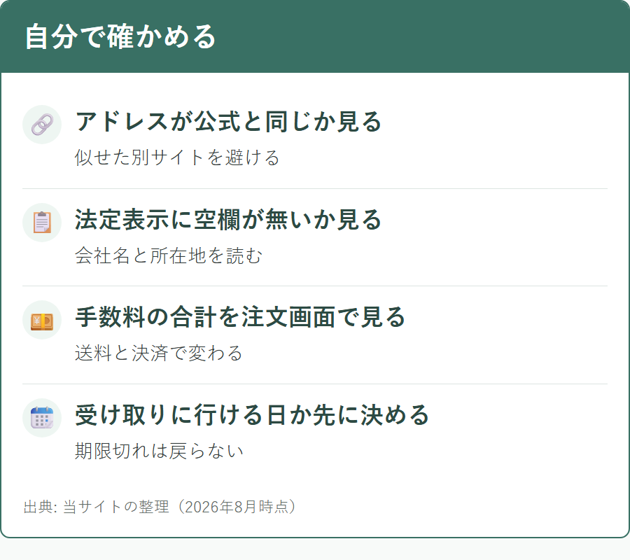 利用する前に自分で確かめられる5つのこと