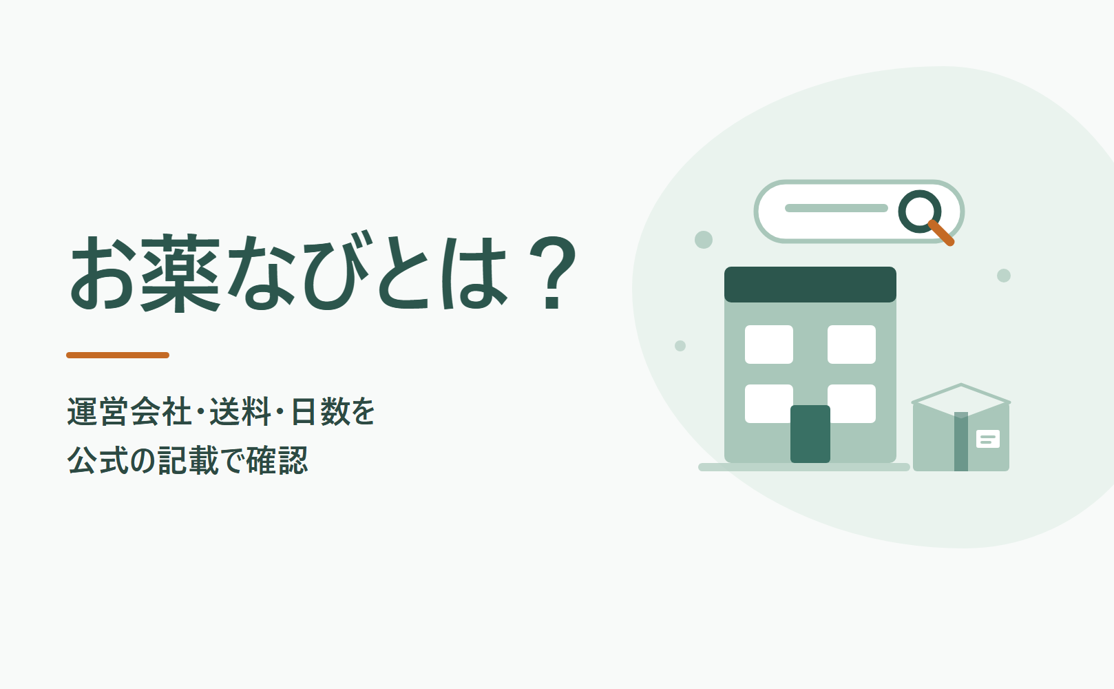 お薬なびとは?運営会社・送料・届くまでの日数を公式の記載で確認