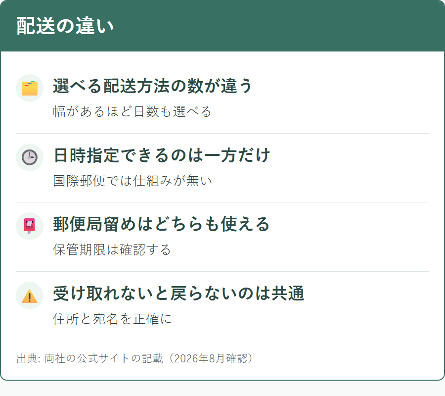 お薬なびとオオサカ堂の配送条件の違い