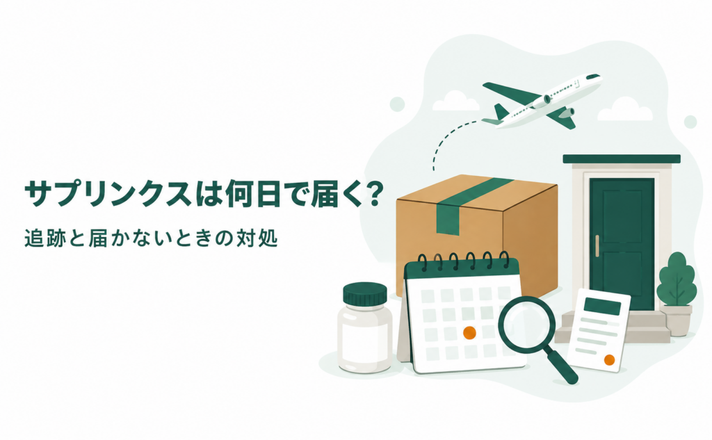 サプリンクスは何日で届く？追跡と届かないときの対処