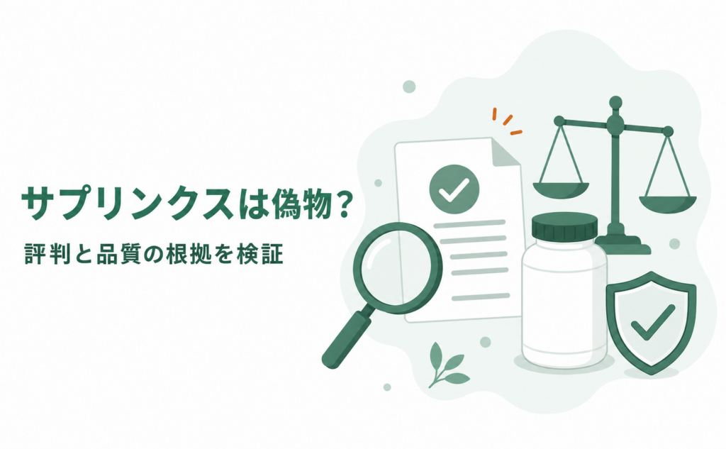 サプリンクスは偽物？評判と品質の根拠を検証